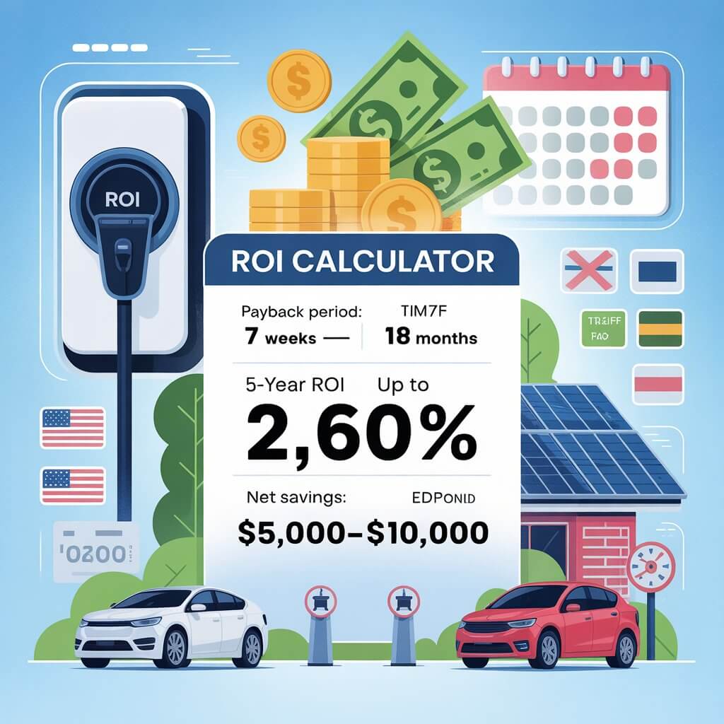 EV home charger ROI calculator 2026 when it pays off with rebates included – payback period and savings breakdown with incentives and smart features