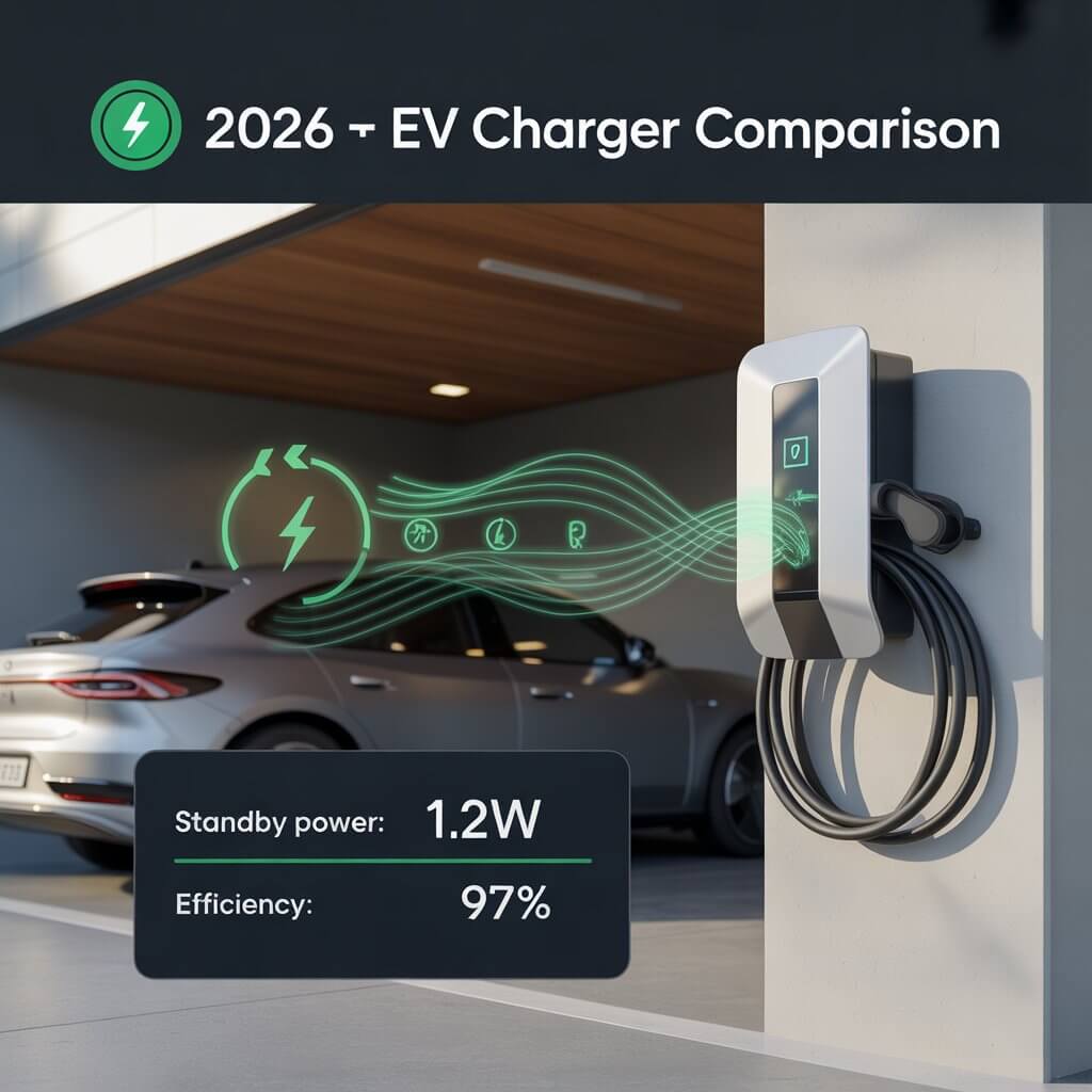 Most energy-efficient EV chargers 2026 lowest standby waste models