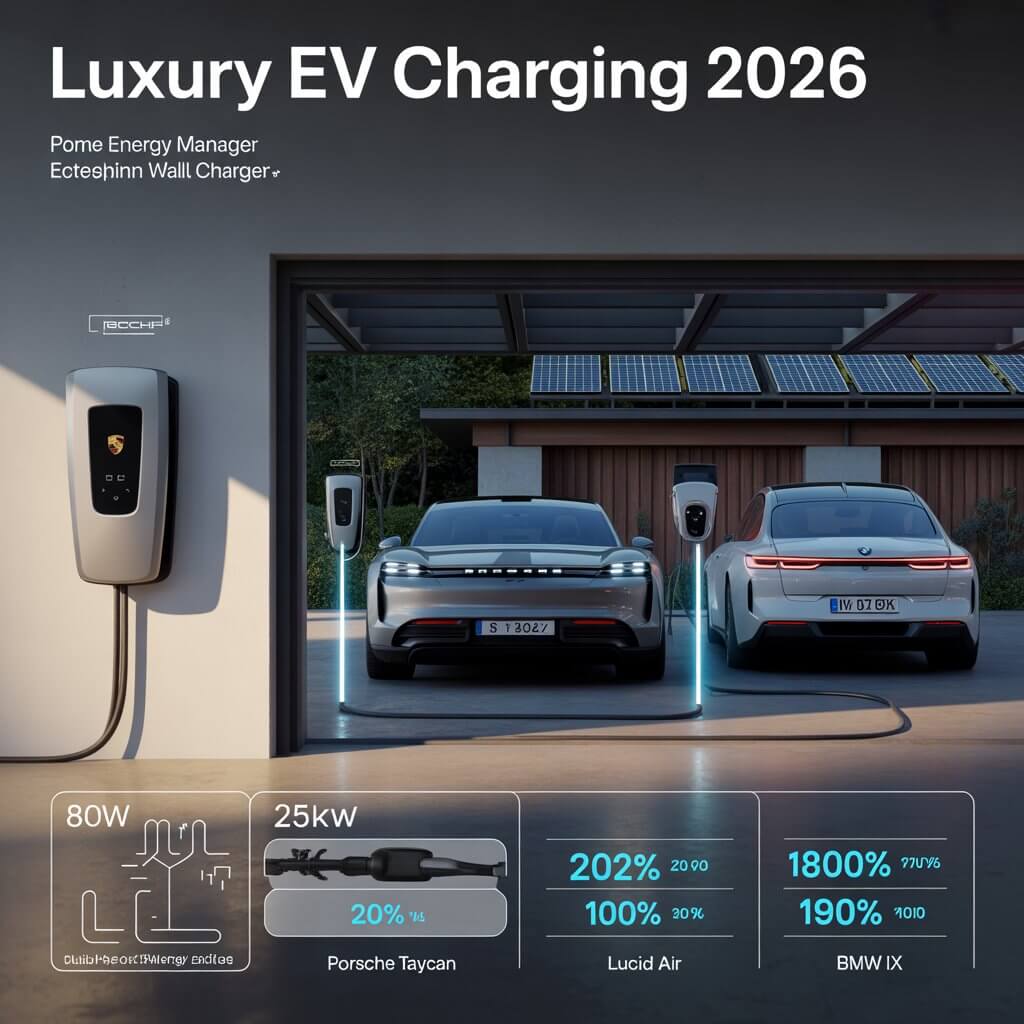 Luxury EV Charging 2026 Porsche Taycan Lucid Air BMW iX