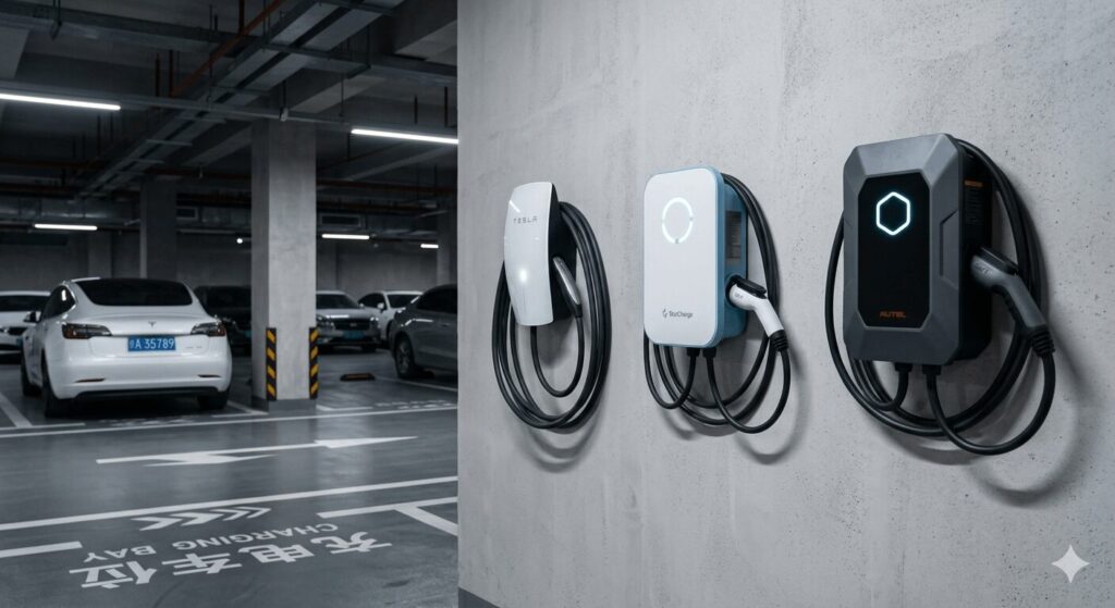 Tesla Universal Wall Connector vs Star Charge vs Autel 2026 China market comparison