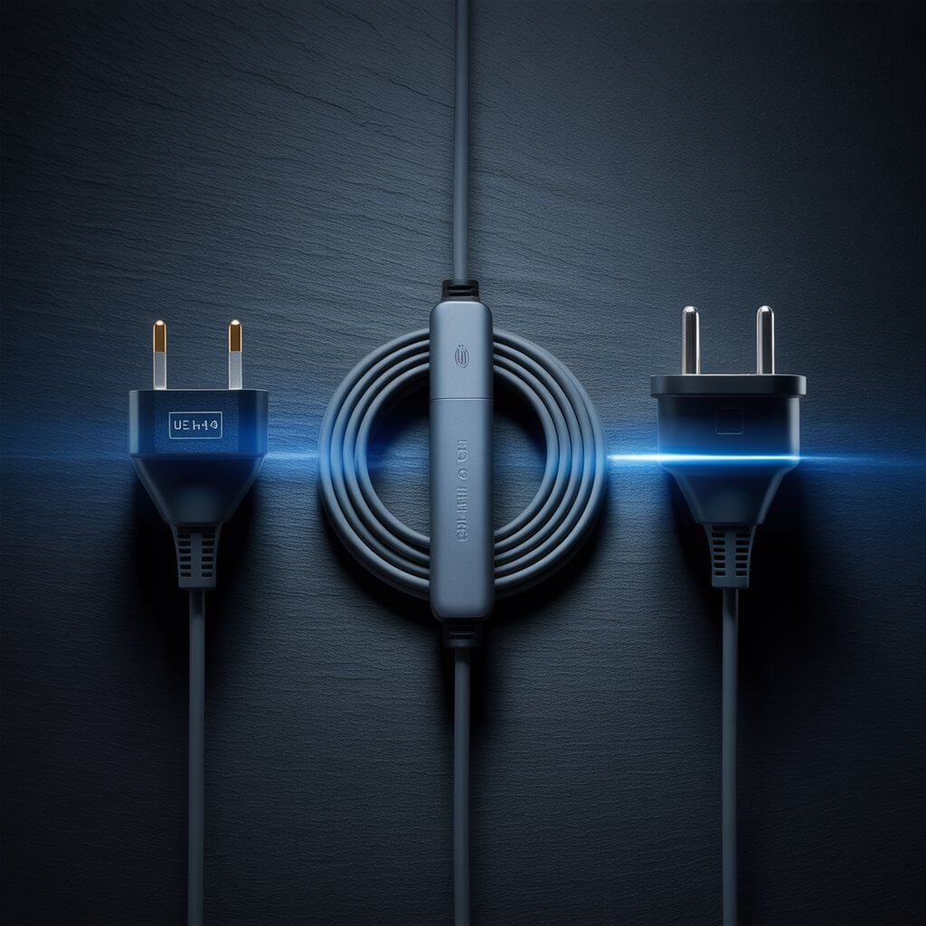 Best portable EV chargers for travel 2026 US NEMA adapters vs Europe Schuko — electric vehicle charging from a Schuko wall socket at a European roadside inn